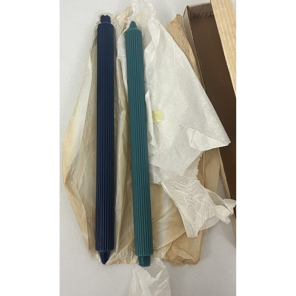 Root Gentry Candles Navy Blue & Teal 18" Box Set NEW